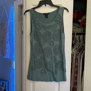 Teal Tank Top with spiral design!